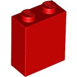 3245b-5 Steen 1x2x2 met ashouder binnen rood NIEUW *
