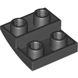 32803-11 Omgekeerde dakpan 2x2 rond zwart NIEUW *1B105
