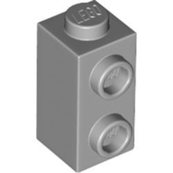 32952-86 Steen 1x2 HOOG met twee noppen 1 (!) zijde grijs, licht (blauwachtig) NIEUW *1B037