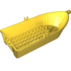 33129-3G Roeiboot groot 18x8x2 1/3 PAKKETPOST geel gebruikt *