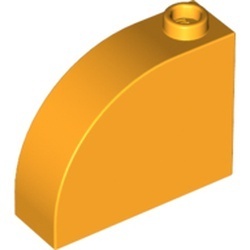 33243-110 Steen, 1x3x2 ronde top 90 graden massief oranje, lichthelder NIEUW *1L112
