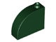 33243-80 Steen, 1x3x2 ronde top 90 graden massief groen, donker NIEUW *1L112