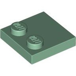 33909-48 Tegel 2x2 met twee noppen groen, zandkleurig NIEUW *1B353