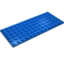 3456-7G Platte plaat 6x14 blauw gebruikt *1A046