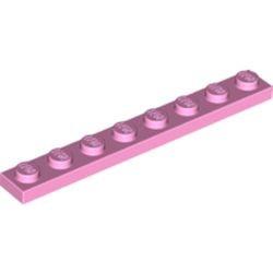 3460-104 Platte plaat 1x8 roze, helder NIEUW *1B177