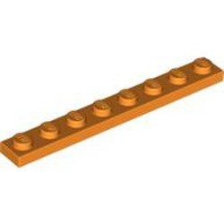3460-4G Platte plaat 1x8 oranje gebruikt *1B372