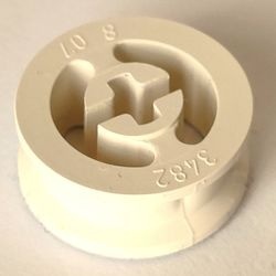 3482-1G Wiel met gespleten asgat wit gebruikt *5W000