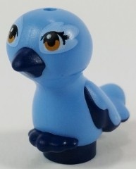 35074pb03-63 Vogel, middenblauw lichaam blauw, donker NIEUW *0D000