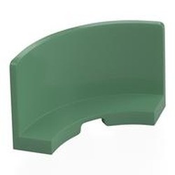 3535-48 Paneel 3x2x6- 4x gebogen groen, zandkleurig gebruikt *