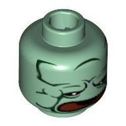3626pb0268-48 H5-10 Alien hoofd met HP Mandake plant motief groen, zandkleurig NIEUW *0B0000