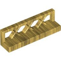 3633-115 Hekwerk 1x4x1 Ruitpatroon laag goud, parel NIEUW *0D020