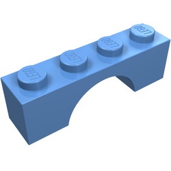 3659-42 Steen, boog 1x4x1 hoog blauw, midden NIEUW *1B384