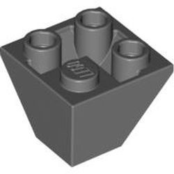 3676-85 Omgekeerde dakpan 45 graden 2x2 hoek grijs, donker (blauwachtig) NIEUW *1B243