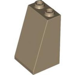 3684-69G Dakpan 75 graden 2x2breedx3 (open of dichte noppen) crème,donker gebruikt *1D025