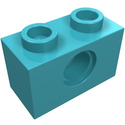 3700-156 Technic, steen 1x2 met gat blauw, middenazuur NIEUW *