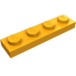3710-31 Platte plaat 1x4 oranje, midden NIEUW *1B174