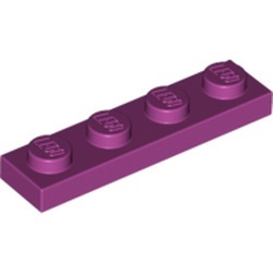 3710-71 Platte plaat 1x4 magenta NIEUW *1B174
