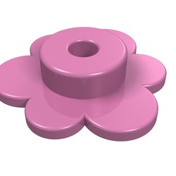 3742-104 Bloem klein (steel zie 3741) roze, helder NIEUW *5C080