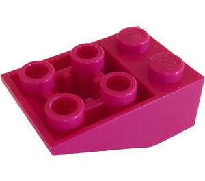3747-71 Omgekeerde dakpan 33 graden 2x3 magenta NIEUW *1B220