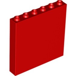 3754-5G Steen 1x6x5 rood gebruikt *1D002