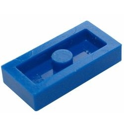 3794-7G Platte plaat 1x2 met 1 nop ZIE OOK 15573 blauw gebruikt *1B312 - Img 2