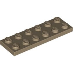 3795-69 Platte plaat 2x6 crème,donker NIEUW *5K000