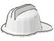 3834-1 Brandweerhelm wit NIEUW *0L0000