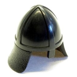 3844-11 Ridderhelm met nekbeschermer zwart NIEUW *0L0000
