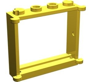 3853-3G Raam 1x4x3 te combineren met 2 panelen 3854, 2 luiken 3856 of glas 3855 geel gebruikt *1C035