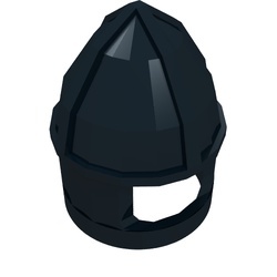 3896-11 Ridderhelm kinbescherming punt zwart NIEUW *0L0000