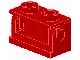3937c01-5G Scharnier 1x2 verticaal compleet (top- en bodemplaat) rood gebruikt *1B313