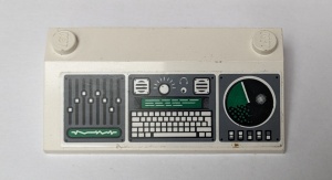 3939pb03-1G Dakpan 33 graden 3x6 Computer/Radar Console (Sticker) wit gebruikt *5R000