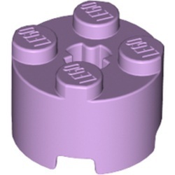 3941-154 Steen, rond 2x2 lavender, licht NIEUW *