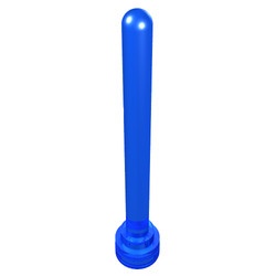 3957-14G Antenne 1x4 noppen hoog transparant donkerblauw gebruikt *1E013