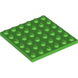 3958-36G Platte plaat 6x6 groen, helder gebruikt *1A042