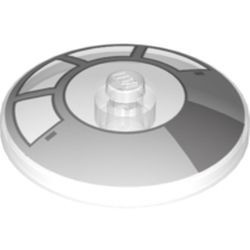 3960pb050-1 Schotel 4x4 met witte en lichtblauwgrijze radiaal millennium Falcon cockpitpatroon transparant NIEUW *5B036