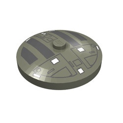 3960px4-10G Schotel 4x4 Star Wars TIE Hatch symbool donker, grijs (klassiek) gebruikt *1L0000 - Img 1