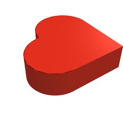 39739-5 Tegel 1x2 hartje rood NIEUW *5A079