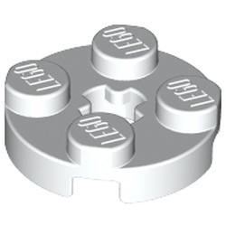 4032-1 Platte plaat 2x2 rond wit NIEUW *1B209
