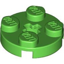 4032-36 Platte plaat 2x2 rond groen, helder NIEUW *1B208