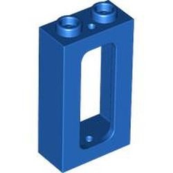 4035-7G Trein, raam 1x2x3 zonder glas zie 4036 (sterk gebruikt) blauw gebruikt *1C036