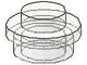 4073-12 Platte plaat 1x1 rond transparant NIEUW *1B207