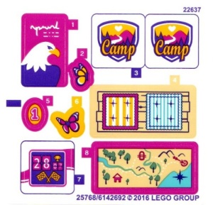 41122stk01 STICKER 41122 FRIENDS Adventure Camp House NIEUW *0S0000