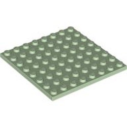 41539-38 Platte plaat 8x8 groen, licht NIEUW *1K0000