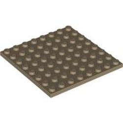 41539-69 Platte plaat 8x8 crème,donker NIEUW *1K0000