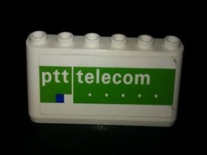 4176pb23-1G Ruit 2x6x2 PTT Telecom (Sticker) wit gebruikt *5S016
