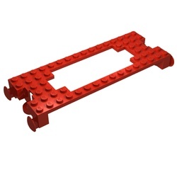 4178-5G Trein, basis 6x16 met uitsnede motor zonder magneten rood gebruikt *