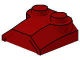 41855-59 Steen 2x2x 2/3 twee noppen, lip einde (kikker) rood, donker NIEUW *1B189 - Img 2