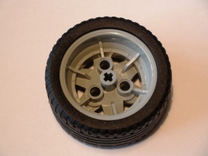 41896c04-86 Wiel 43.2mm doorsnede met platte autoband 41897 (PAKKETZENDING) grijs, licht (blauwachtig) NIEUW *5W000