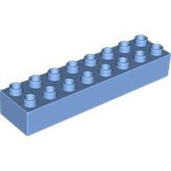 4199-42 DUPLO steen 2x8 (LET OP: DUPLO IS VRIJWEL ALTIJD PAKKETPOST) blauw, midden NIEUW *